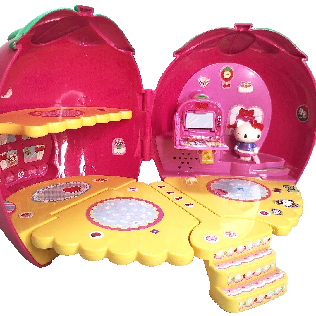 HELLO KITTY KTY-8800 椅子付き 引き取り可 Sanrio Hello Kitty TAKARA TOMY Strawberry Kitchen House Set Toys