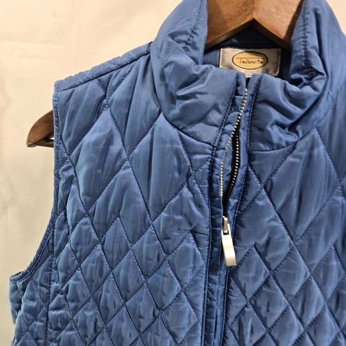 Talbots Vest Womens Small Puffer Blue Quilted Synthetic Full Zip Insulated - Picture 2 of 10