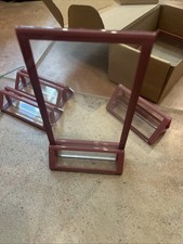 5 Acrylic Sign Stand Holder 4 X 6 Clear Plastic Table Display Stand Mauve Frame