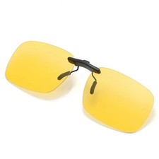 Polarized Rimless Clip-On Sunglasses UV400 Anti-Glare Driving Night vision yello