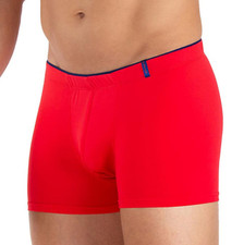 Papi Solid Skins Peached Jersey Mesh Brazilian Trunk Underwear Red, S