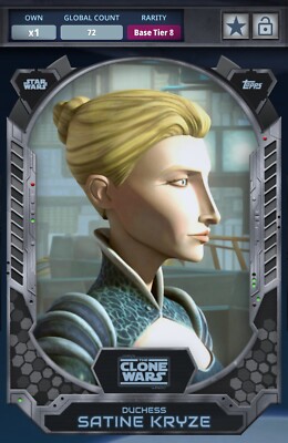Topps Star Wars Card Trader 2024 Satine Kryze S2 T8 Black Base 75cc Digital