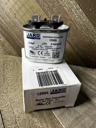 JARD #12905 Motor Run Capacitor - 5.0 MFD 370 VAC Genuine Replacement Part
