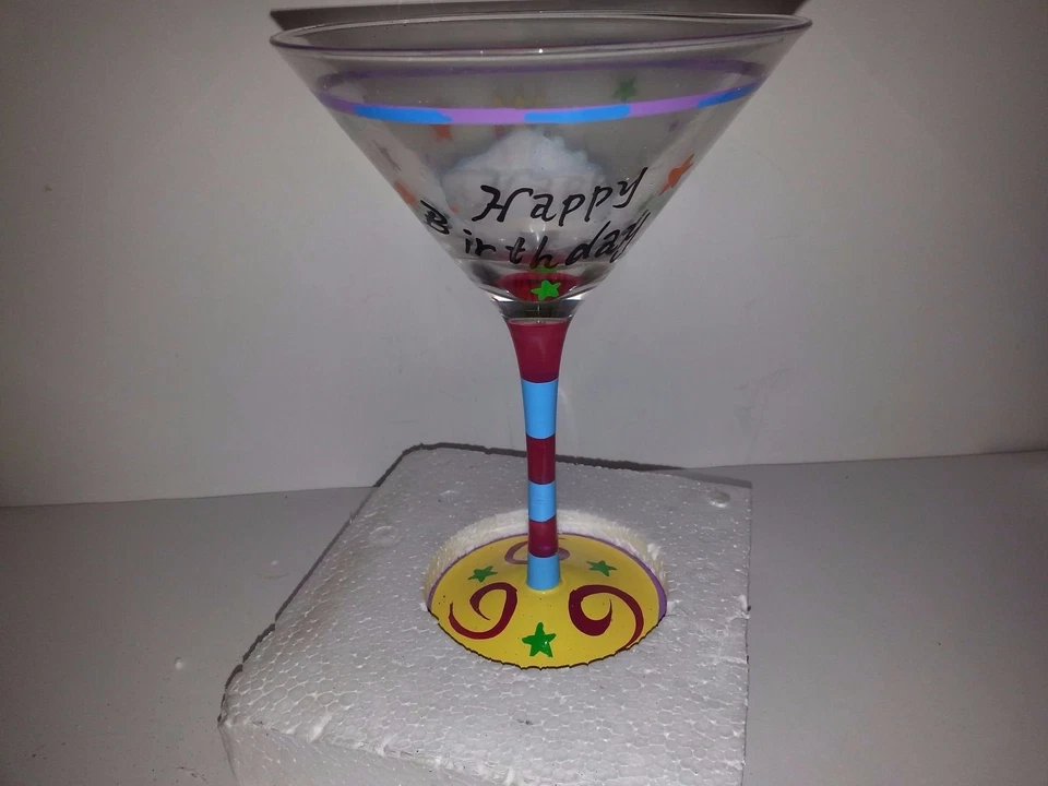 Happy Birthday 10 Oz Martini Glass New In Original Box - Image 2 of 4