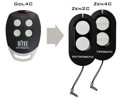 Control remoto 4 canales Ditec / Entrematic ZEN4C - nueva versión del modelo GOL4C - Imagen 2 de 2