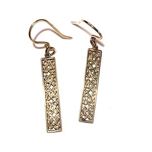 Authentic Southern Gates Earrings Gold Plated Sterling Silver 14k Hamilton Finish