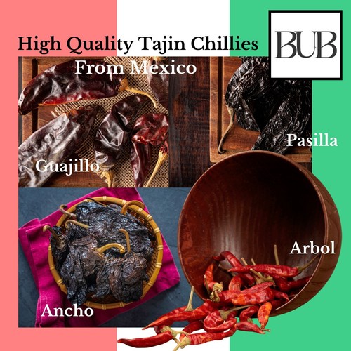 Tajin Dried Mexican Chillies 75g – Guajillo, Ancho, Arbol, Pasilla + Recipe - Picture 2 of 7