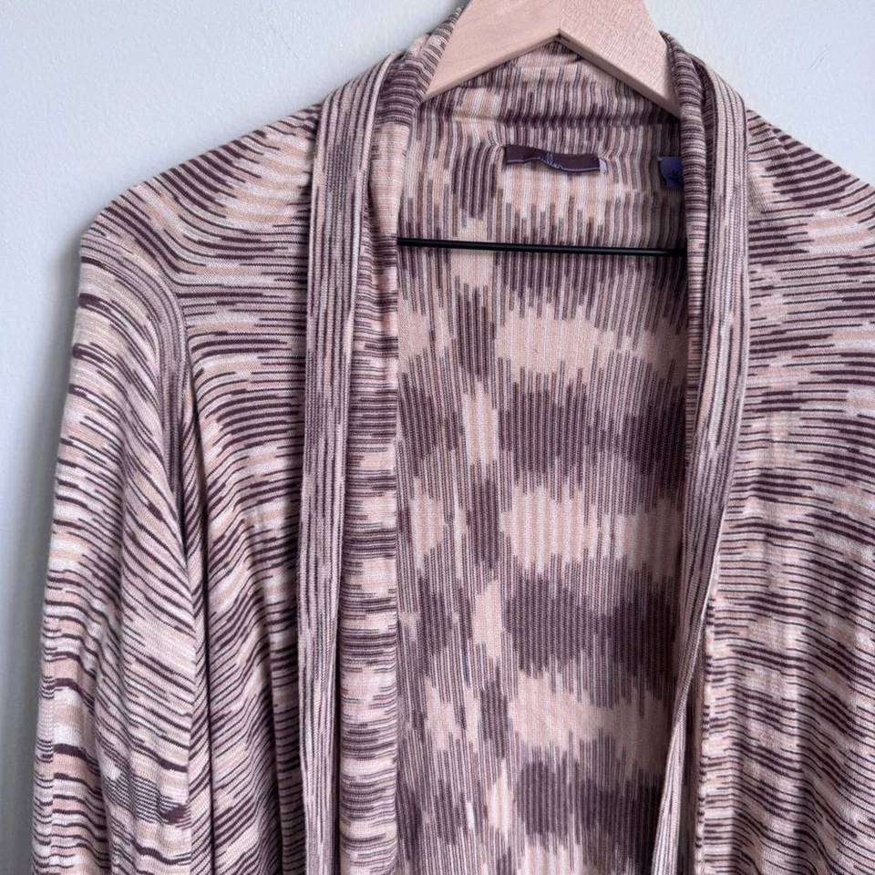 Cárdigan para mujer M Space Dye cascada drapeado frente abierto acogedor suéter boho Foto 2 de 4