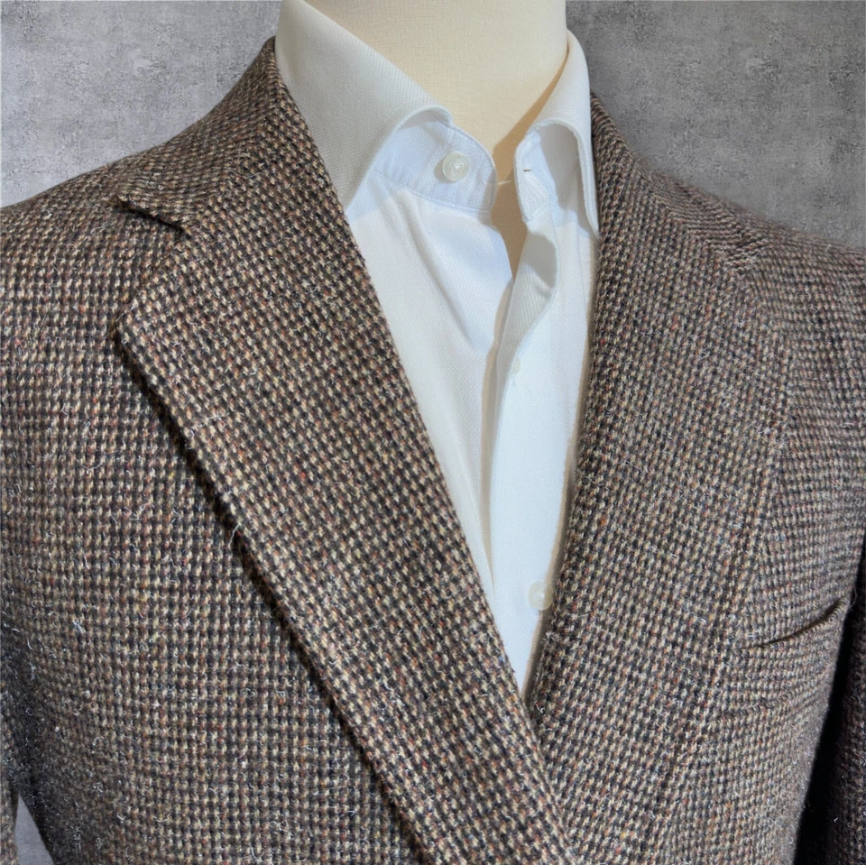 Blazer de lana tweed marrón 44R de colección John Blair para hombre abrigo deportivo chaqueta de 2 botones Foto 3 de 4