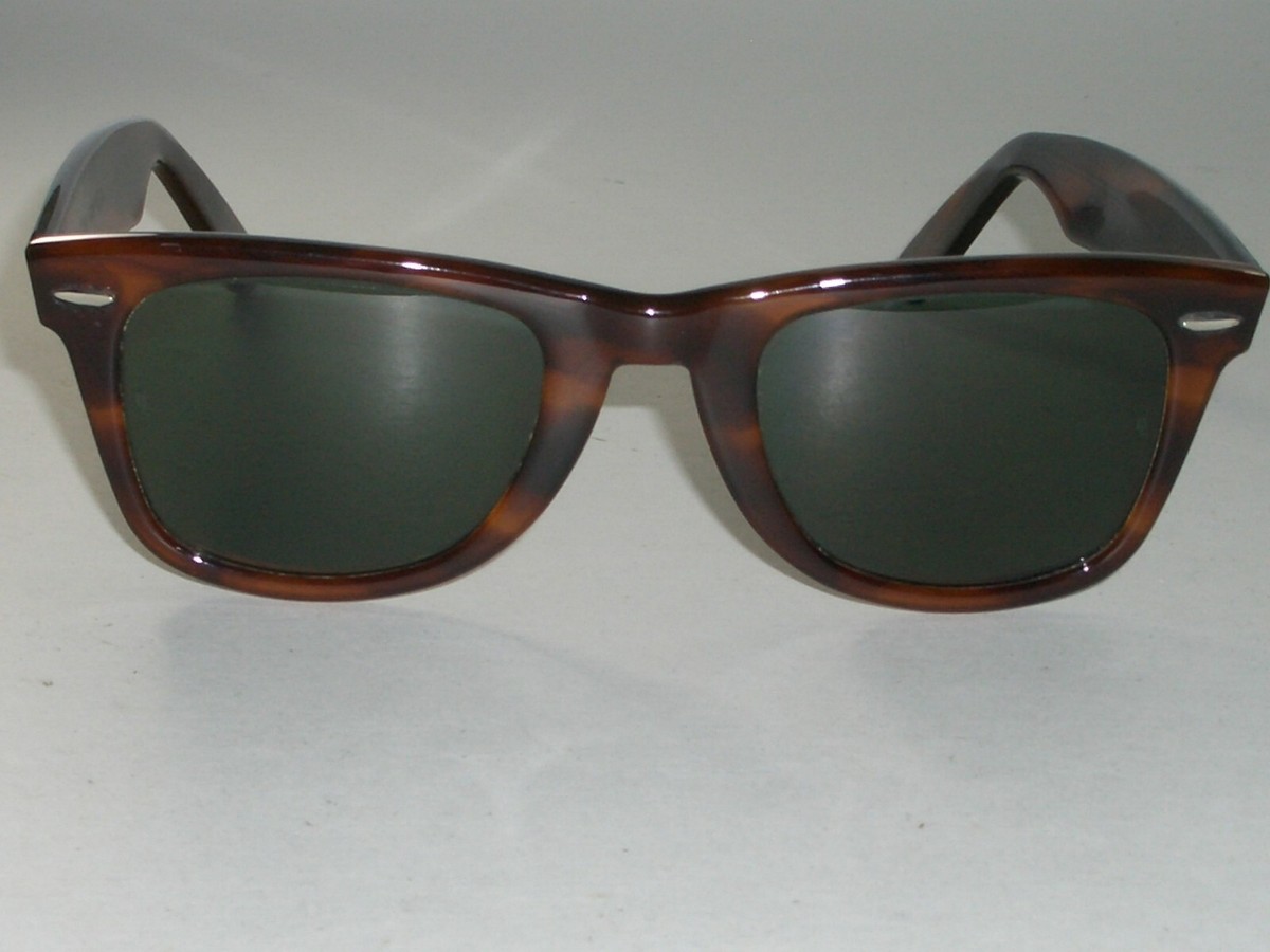 【希少美品】B&L RAY- BAN USA WAYFARER 5024エボニィ Vtg 60s 70s B&L 5024 Ray-Ban USA Wayfarer Mock Tortoise thick