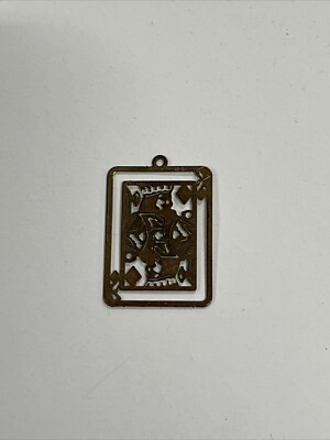 King Of Diamonds Gold Toned Charm