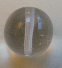 Pampille boule lisse 9×9 mm – Cristal ancien – Lustre XIXe – REF C848