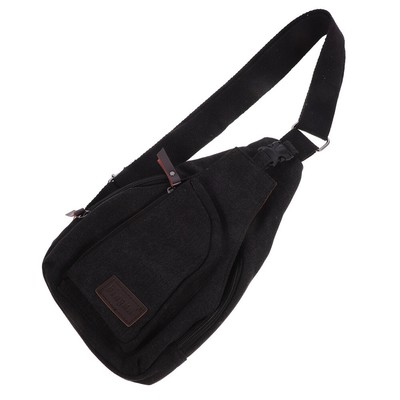  Cool Men's Outdoor Sports Casual Canvas Unbalance Backpack Shoulder Bag