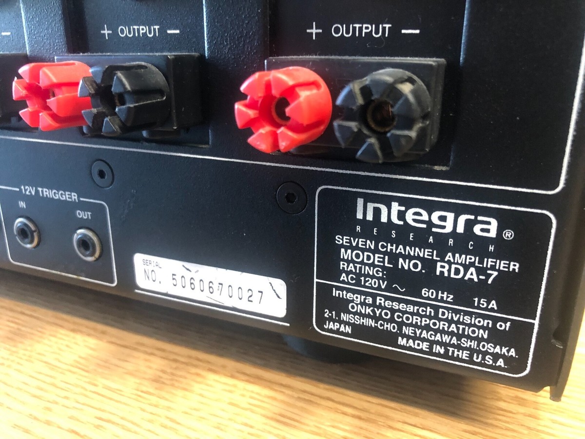 INTEGRA RDA 7 SEVEN CHANNEL POWER AMPLIFIER (USA) | eBay INTEGRA RDA 7 SEVEN CHANNEL POWER AMPLIFIER (USA) | eBay