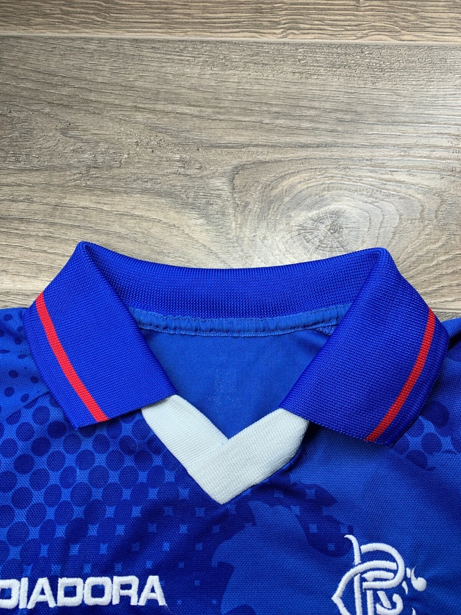 Rangers 2002-2003 Vintage Home Football Soccer Diadora Shirt Rangers 2002-2003 Vintage Home Football Soccer Diadora Shirt
