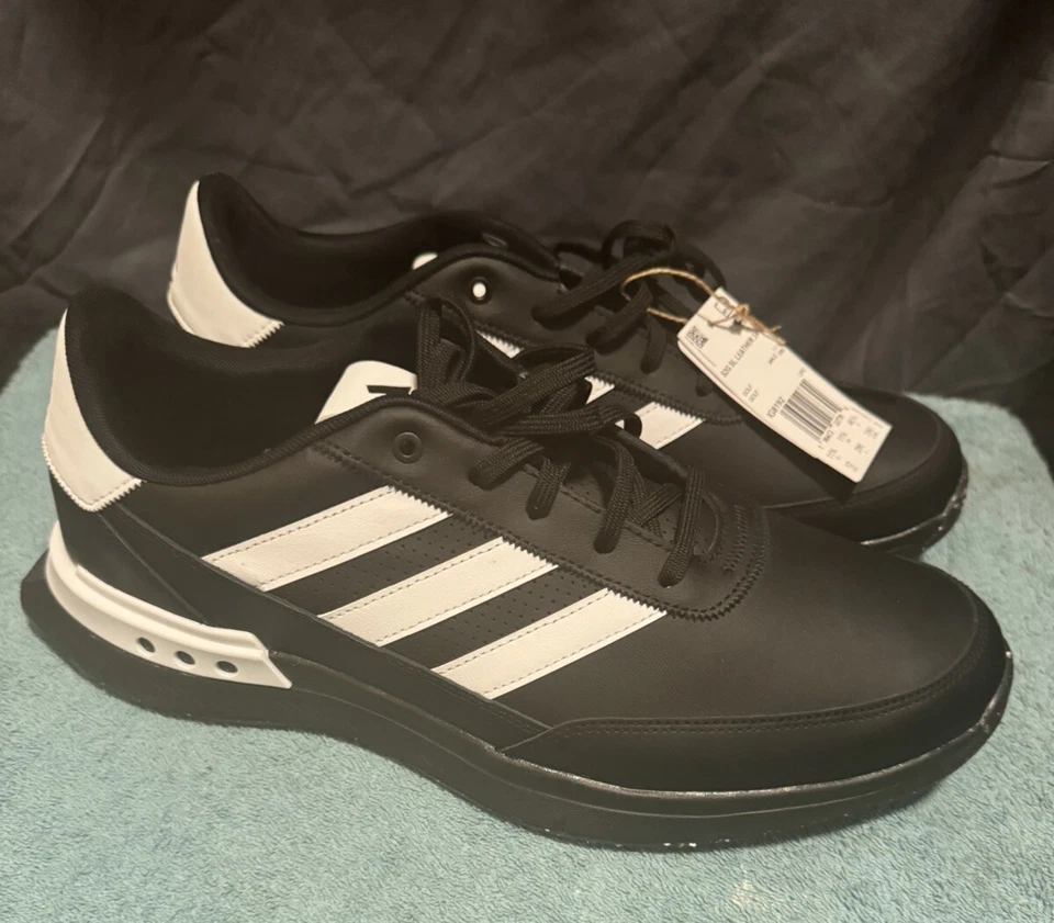 NUEVO Zapatos de golf Adidas S2G SL de cuero 24 para hombre IG8192 negros talla 12 Foto 3 de 4