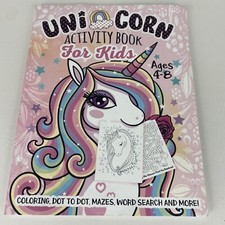 Unicorn Activity Book For Kids Ages 4-8: A Fun Kid Workbook Game For Learning,