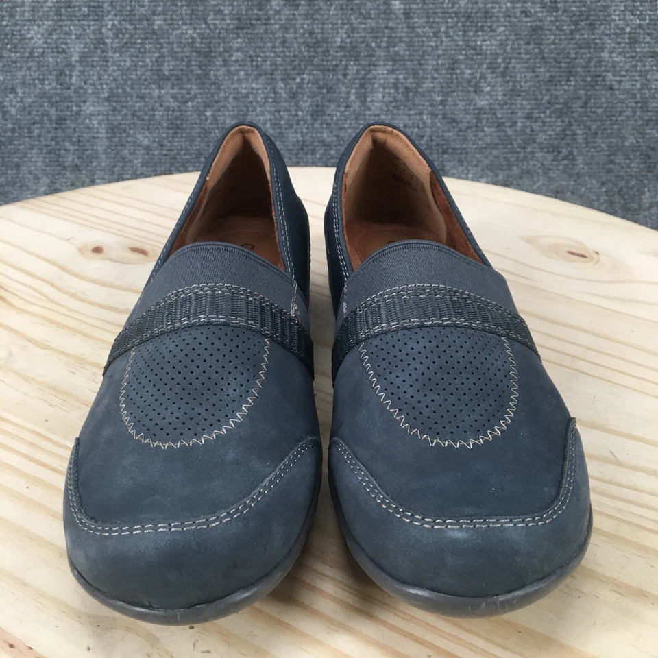 Cobb Hill туфли женщин 6 Penfield поскользнуться на кожаный мокасины повседневный комфорт синий - Изображение 4 из 4