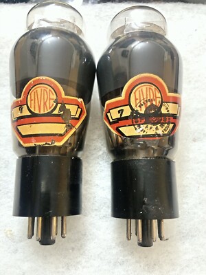 Firve Marconi 6L6G KT66 Smoked Glass Foil Getter NOS NIB Matched