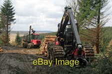 Photo 6x4 Harvester & Forwarder Deadwater Burn A harvester and a forwarde c2008