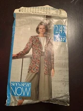 Butterick See&Sew Sewing Pattern 5157 Jacket Top Split Skirt Size B (12-16)- Cut