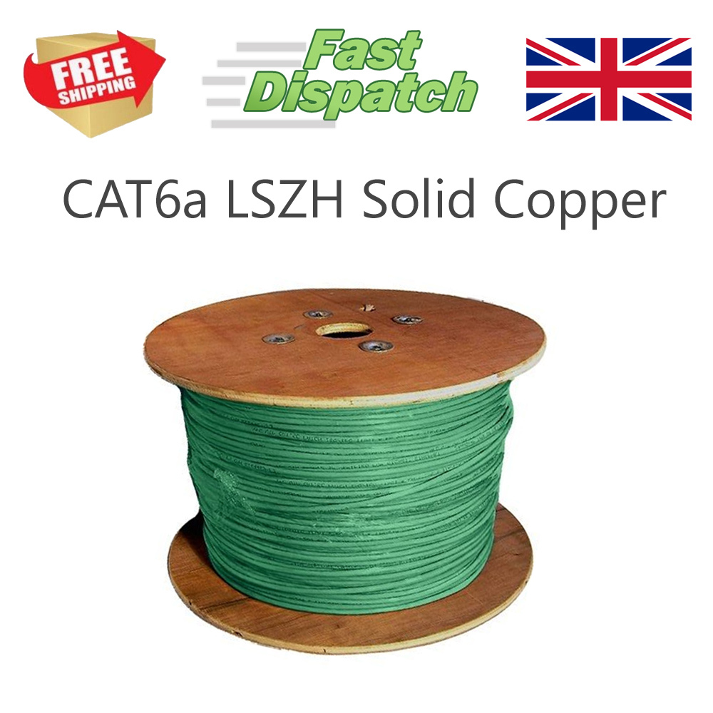 CAT6a UTP Red de Bajo Humo Ethernet LAN Cable Oxígeno Cobre 305m