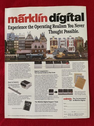 Vintage 1990 Marklin Digital Model Train Control Print Ad- Ad Only