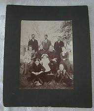 Ancienne grande carte cabinet photo - Multi-générations de famille - 1ère pose