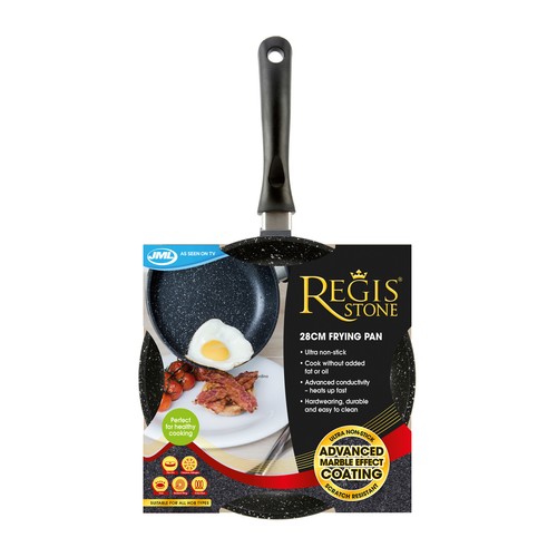 Regis Stone NonStick Pan with Tough NonScratch Coating, No Oil Needed