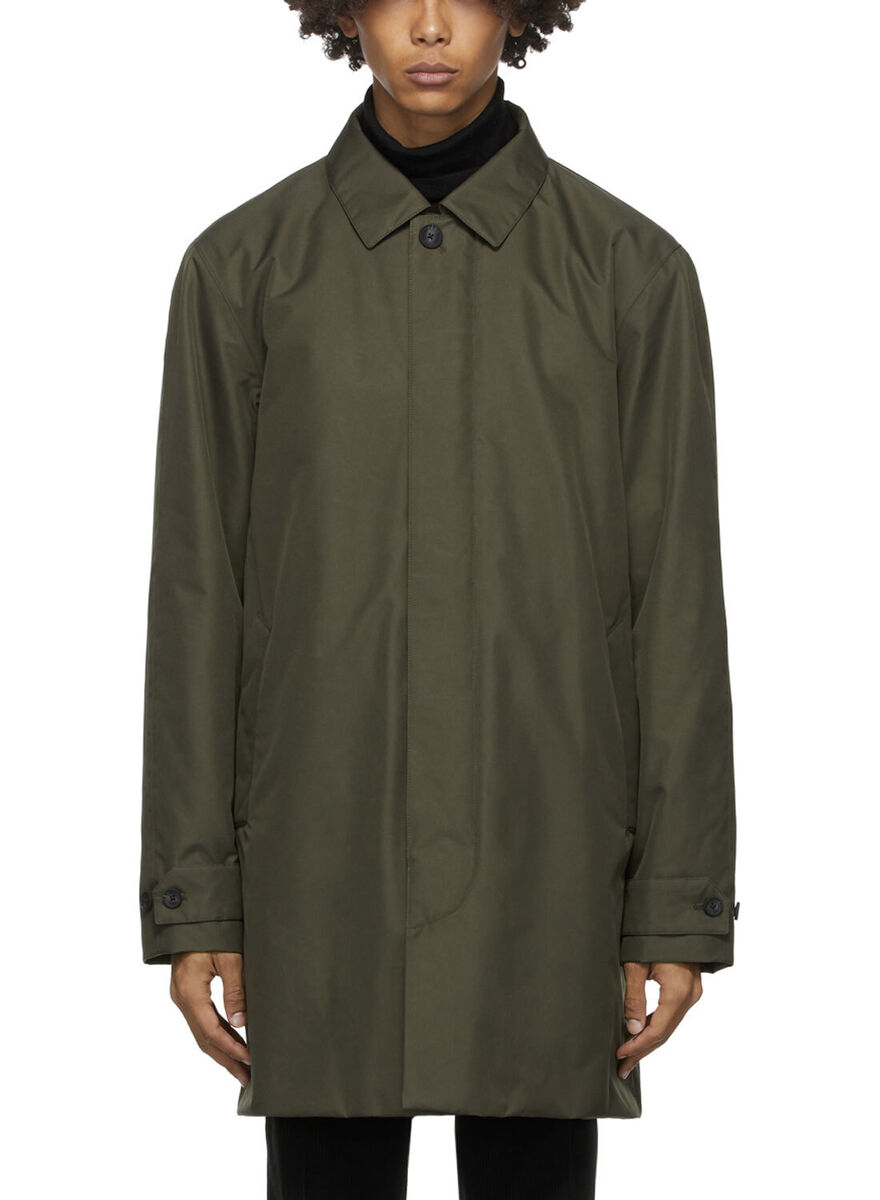 Z Zegna Mens Microtene Mac Coat X-Large Green Raincoat - NWT Z Zegna Mens Microtene Mac Coat X-Large Green Raincoat - NWT