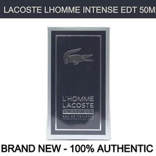 Lacoste L'Homme Intense Eau de Toilette for Men 1.6oz Spray Bottle, BRAND NEW 