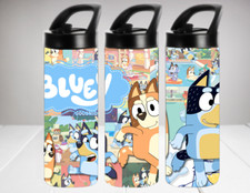 Bluey 16oz Kids Water Bottle Tumbler Stainless Steel Flip Top
