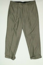 Mens Dockers Gray Dress Pants Pleated, Cuffs 36x30 EUC