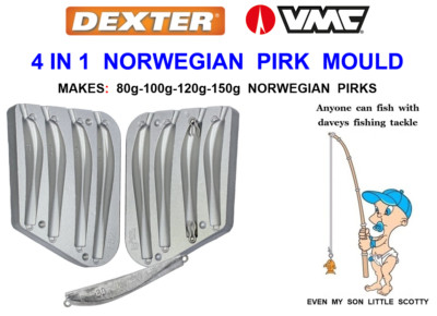DEXTER 4 IN 1 NORWEGISCHER PIRK SCHIMMEL BOOT MEERESANGELN BLEIGEWICHT DORSCH PILKER KÖDER