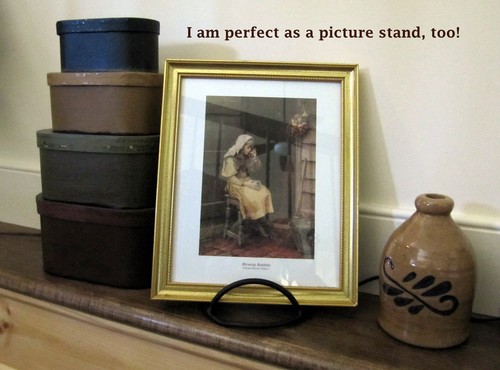 3 Plate stand or picture easel - Amish made black wrought iron - strong & sturdy - Picture 5 of 16