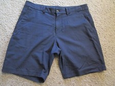 Men's LULULEMON ATHLETICA Shorts Golf Blue Nylon Cotton Blend Size 34