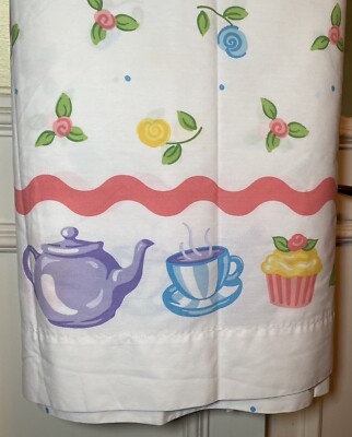 Dan River Cupcakes Tea Pots Twin Flat Sheet COTTON Blend