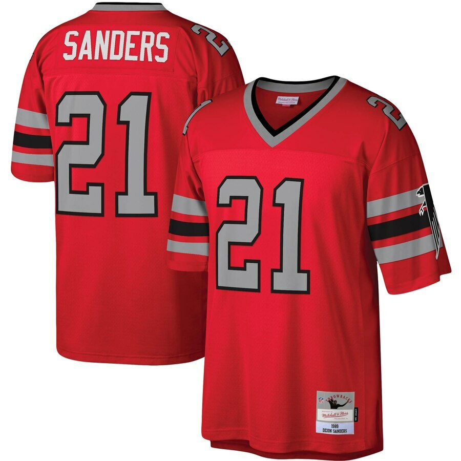 その他 DEION SANDERS ATLANTA FALCONS #21 jersey Atlanta Falcons Deion Sanders #21 Mitchell & Ness Official