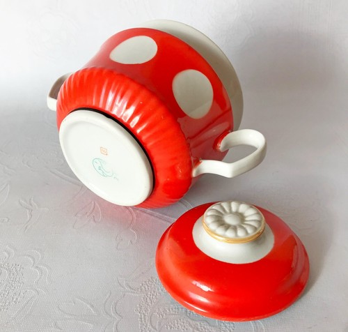 Soviet vintage polka dots Sugar bowl porcelain - Picture 4 of 6