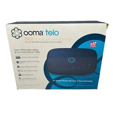 Ooma Telo Free Home Phone Service VoIP Phone Black Telo