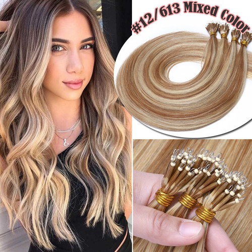14"-24" Nano Ring Double Drawn Russian/Indian Remy Human Hair Extensions 150g UK - Picture 36 of 39