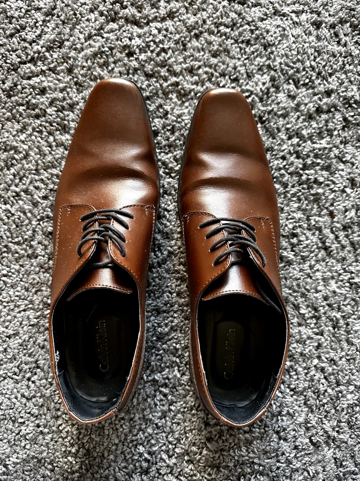男式棕色 Calvin Klein 正装鞋 二手 尺码 12M — 第 2/4 张图片