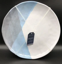 NAUTICA HOME MELAMINE 11 inch Dinner Plates Shades of Blue Design NEW (Set of 6)