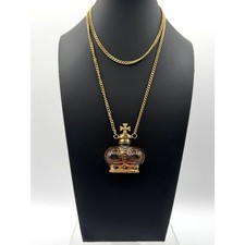 Vintage Prince Matchabelli-Wind Song Mini Crown Perfume Bottle Pendant/Necklace