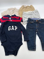 Baby Gap Boys Outfits 12-18 Months Linen Cotton Mix Includes Stripes Denim 3
