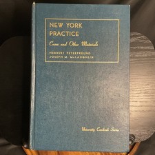 New York Practice Cases & Other Materials Peterfreund McLaughlin 4th Ed 1978