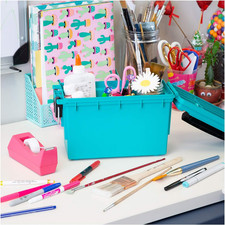 12533 Teal Craft Organizer,