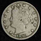 Photo of a 1890-P Liberty Nickel from an eBay listing that sold on Jul 18, 2026