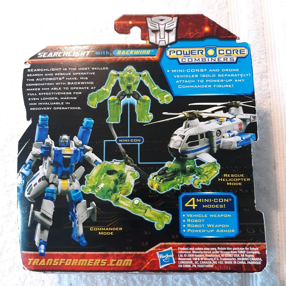 Hasbro Transformers Power Core Combinadores Searchlight y Backwind MOSC NUEVO 2010 Foto 3 de 4