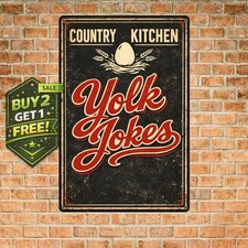 Farm Fresh Eggs Funny All Weather Metal Sign Chicken Coop Decor